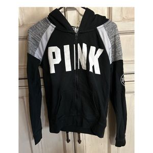 Pink, zip up hoodie